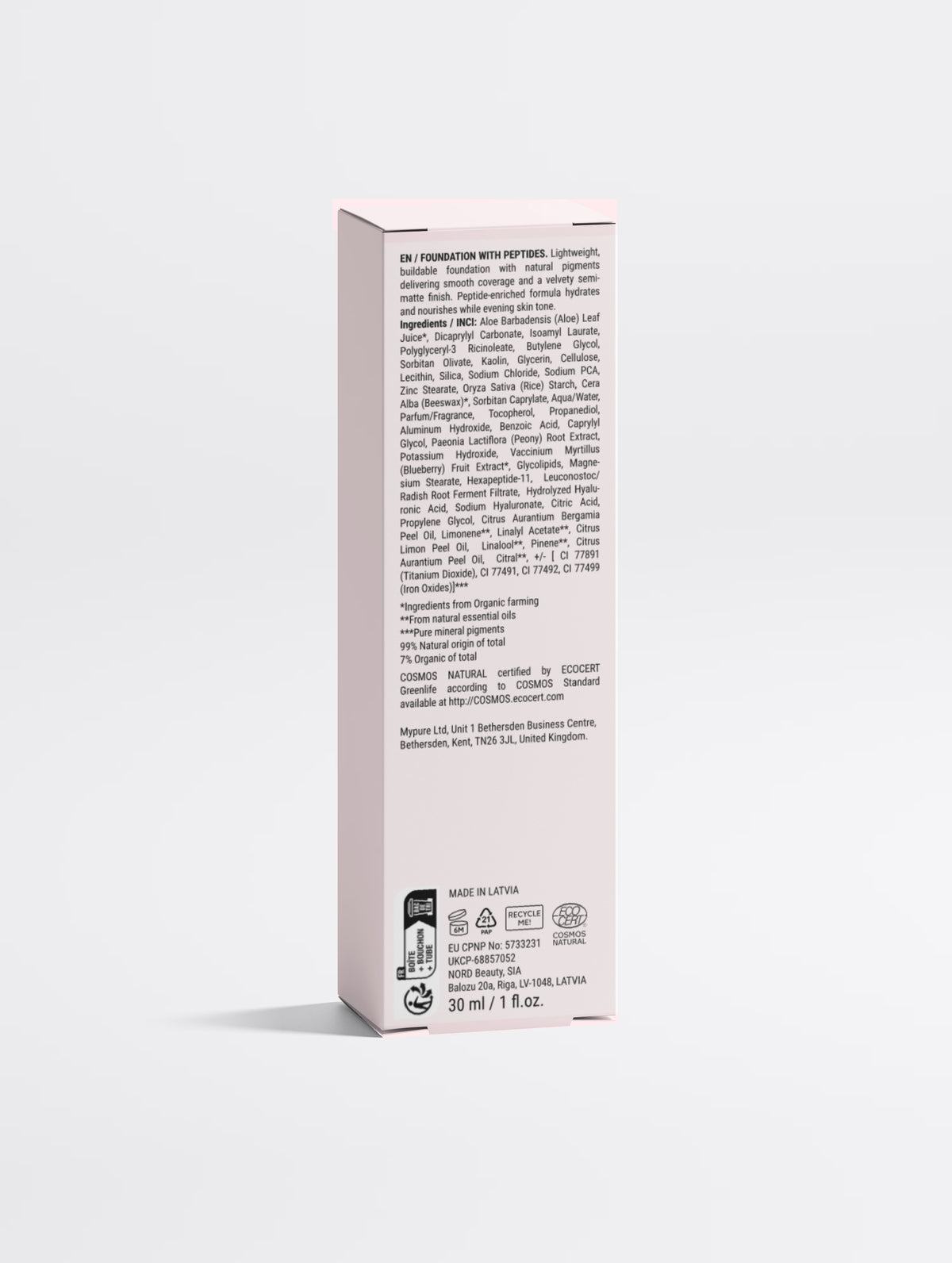 Foundation med peptider, 45 Deep Warm