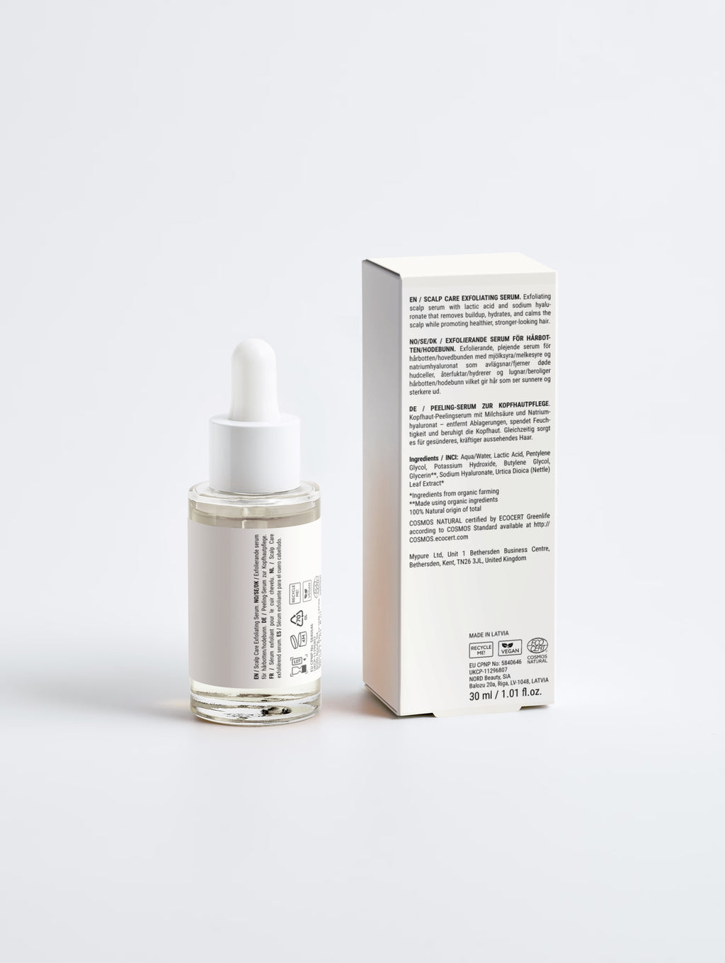 Eksfolierende Serum for Hodebunn