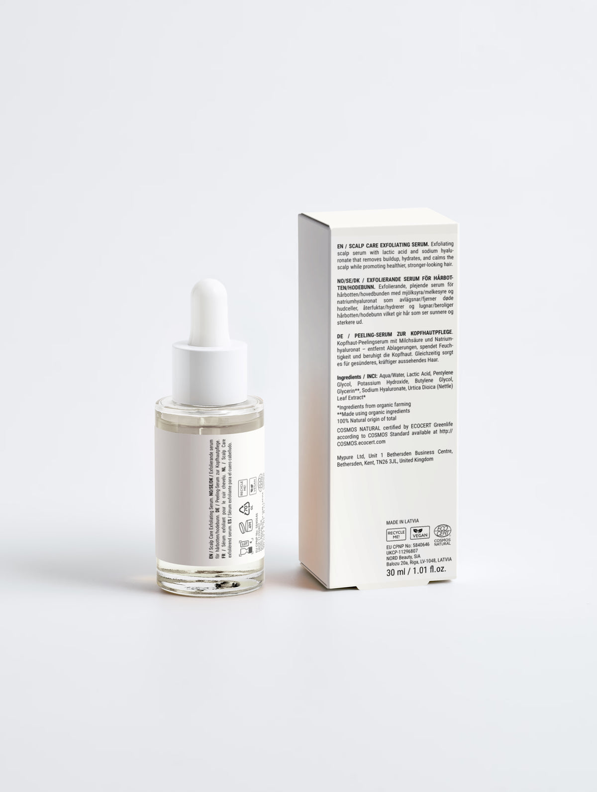 Eksfolierende Serum for Hodebunn