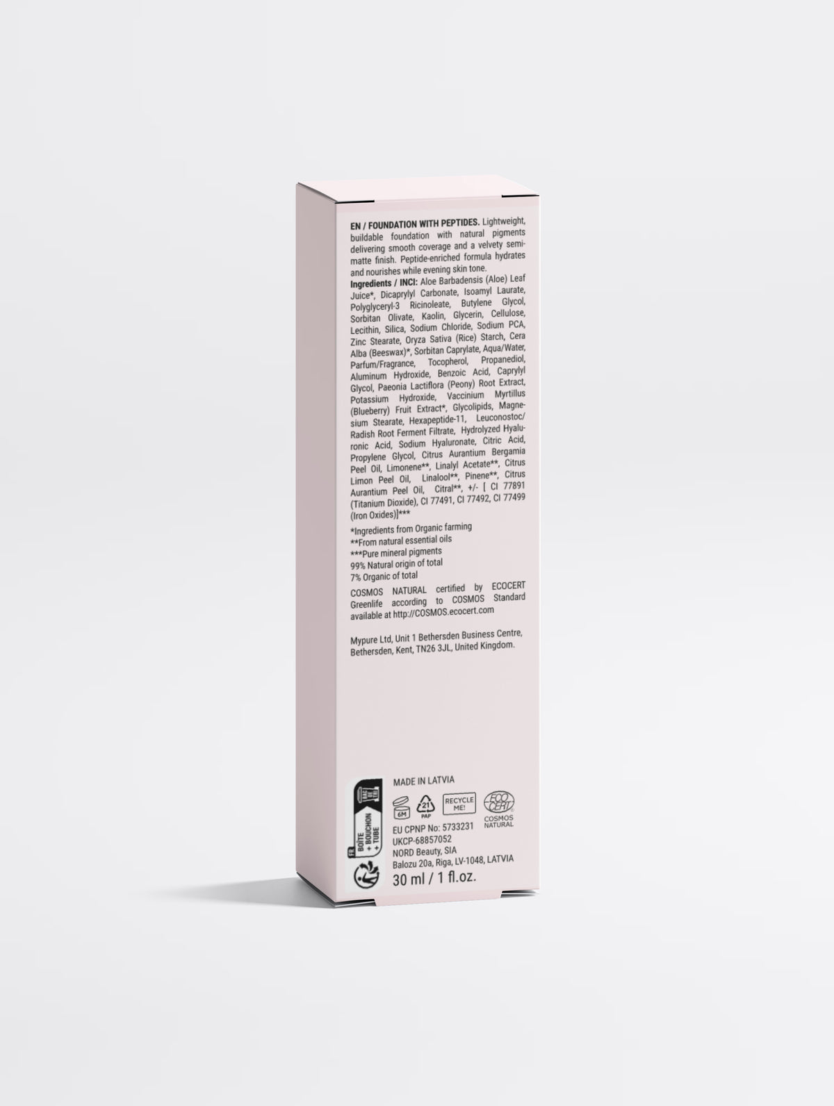 Foundation med Peptider, 25 Medium varm
