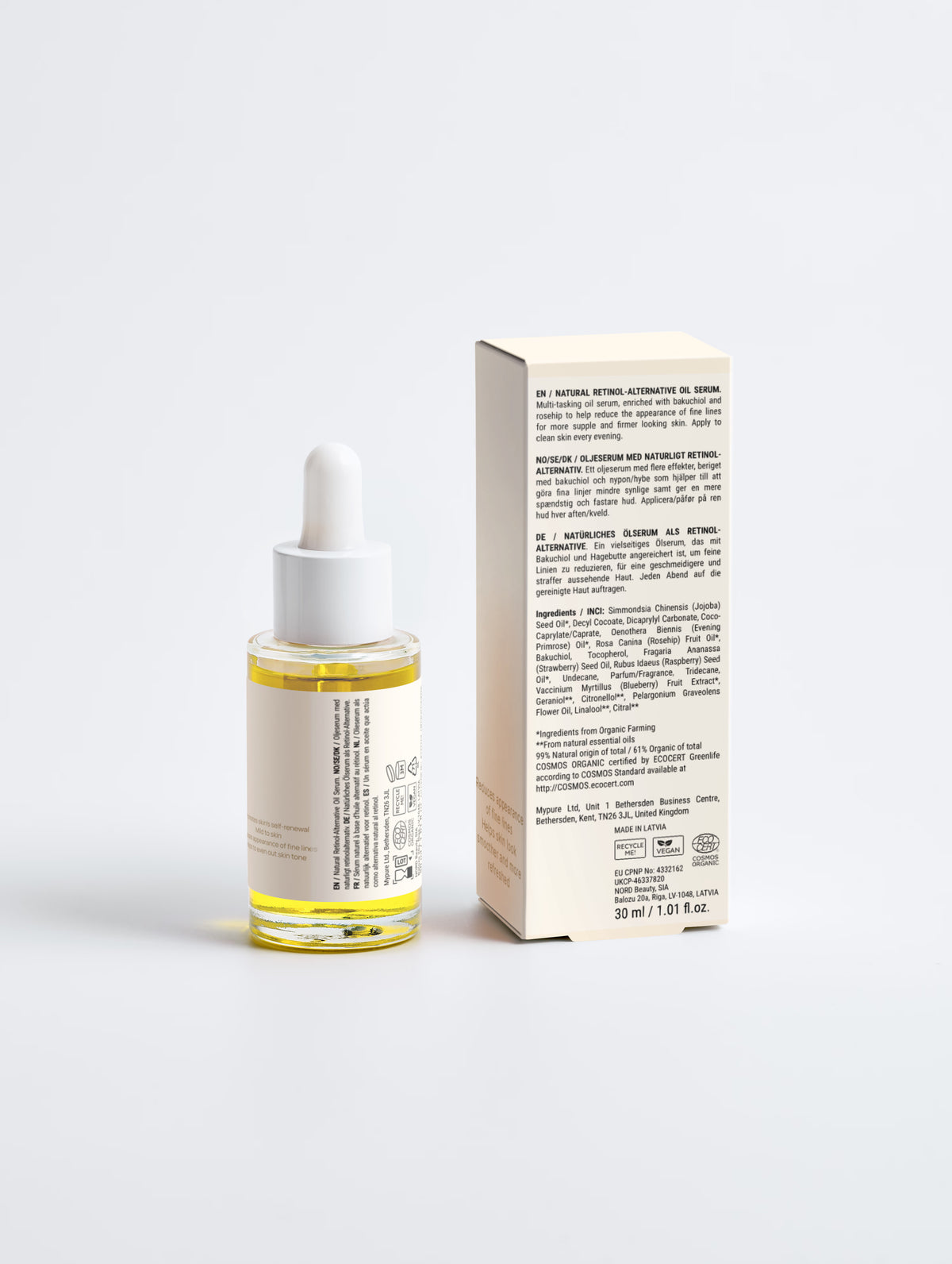 Naturlig retinol-alternativ oljeserum