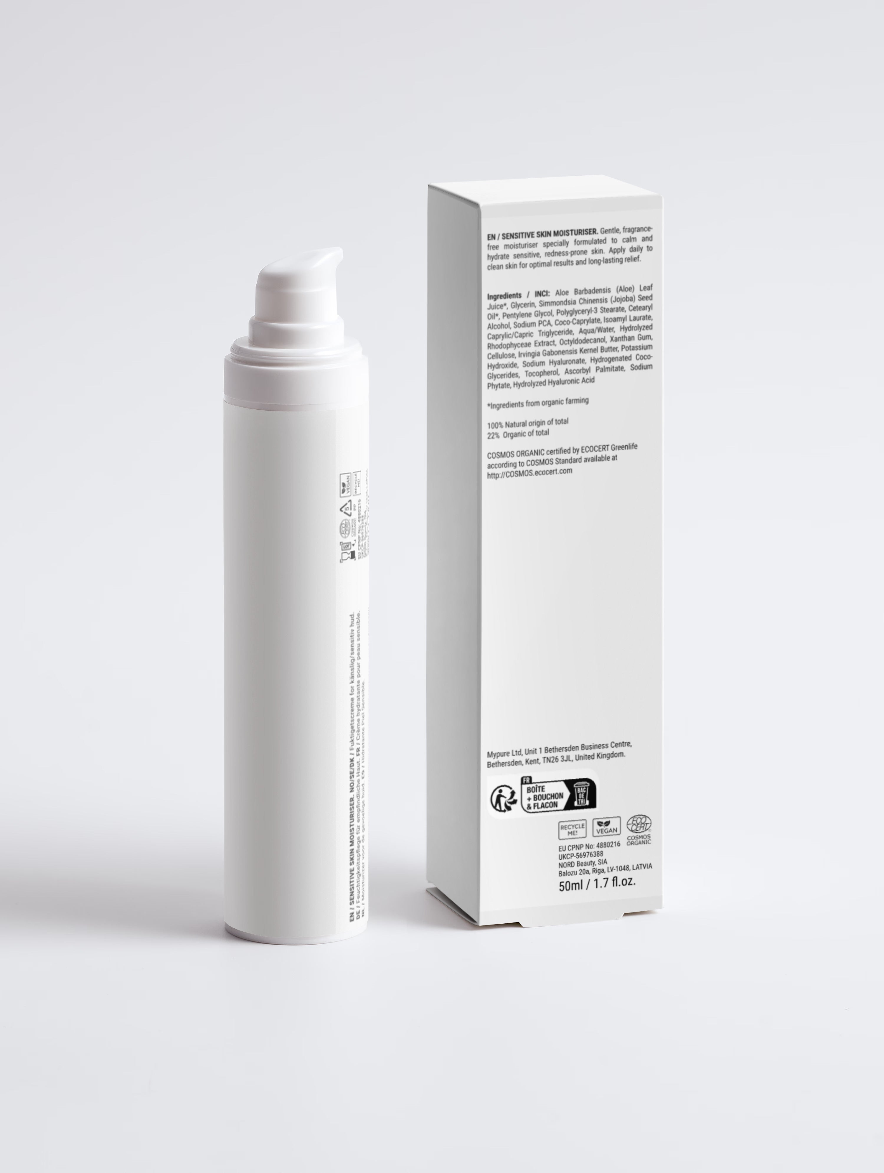 Sensitive Skin Moisturiser, Fragrance Free