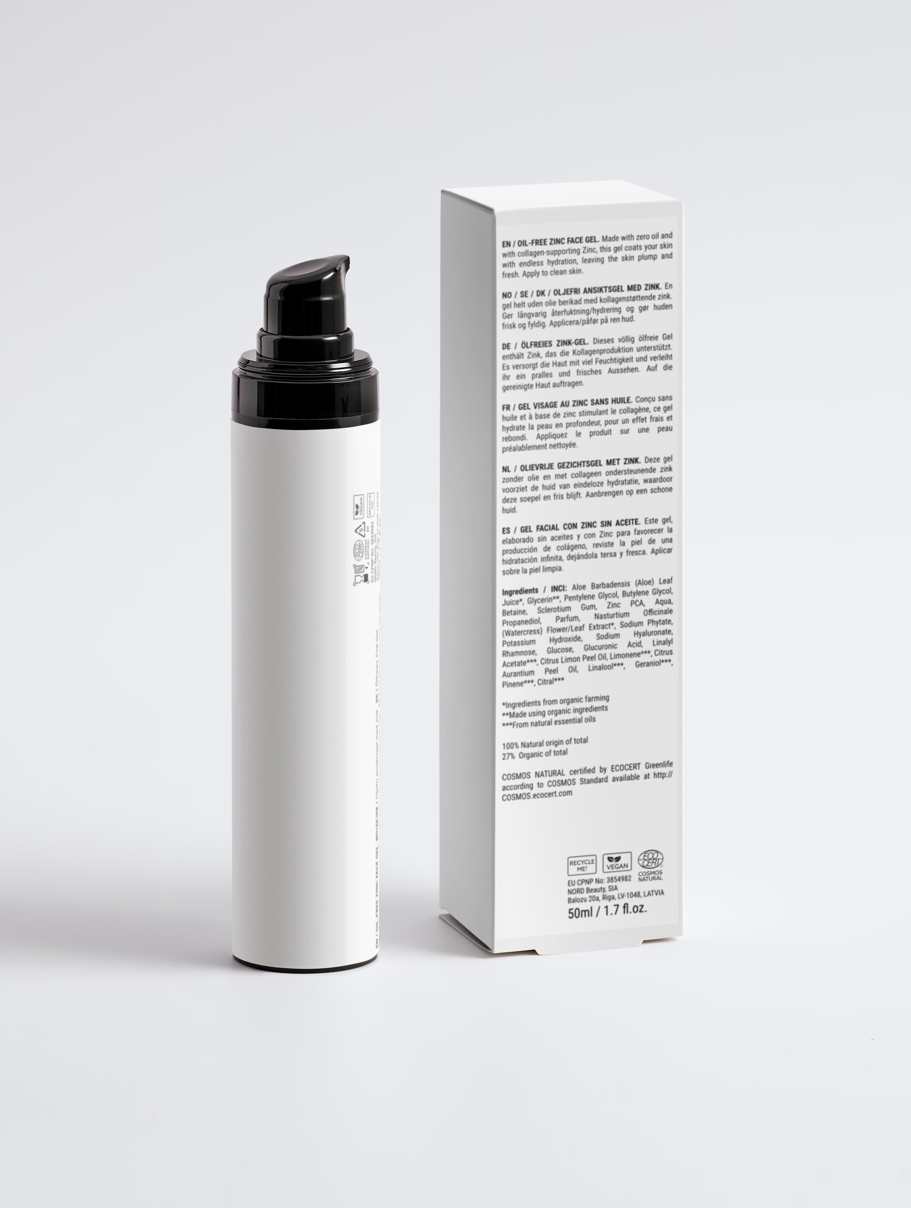 Oil-Free Zinc Face Gel for Men