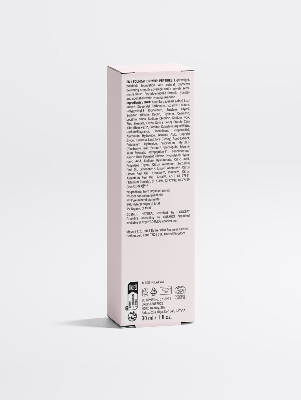 Fond de teint aux peptides, 20 medium neutre